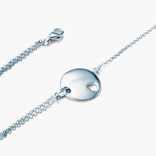 Bransoletka celebrytka serce Savicki: srebrna